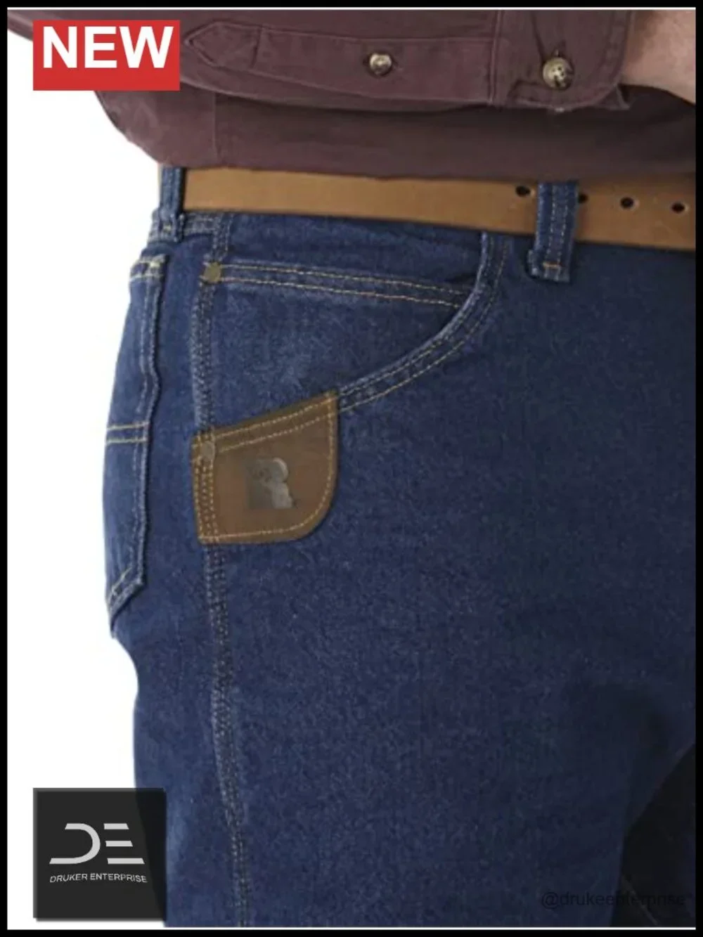 Lined Relaxed Fit Work Jeans with Fleece Insulation, Straight Leg, 5-Pocket